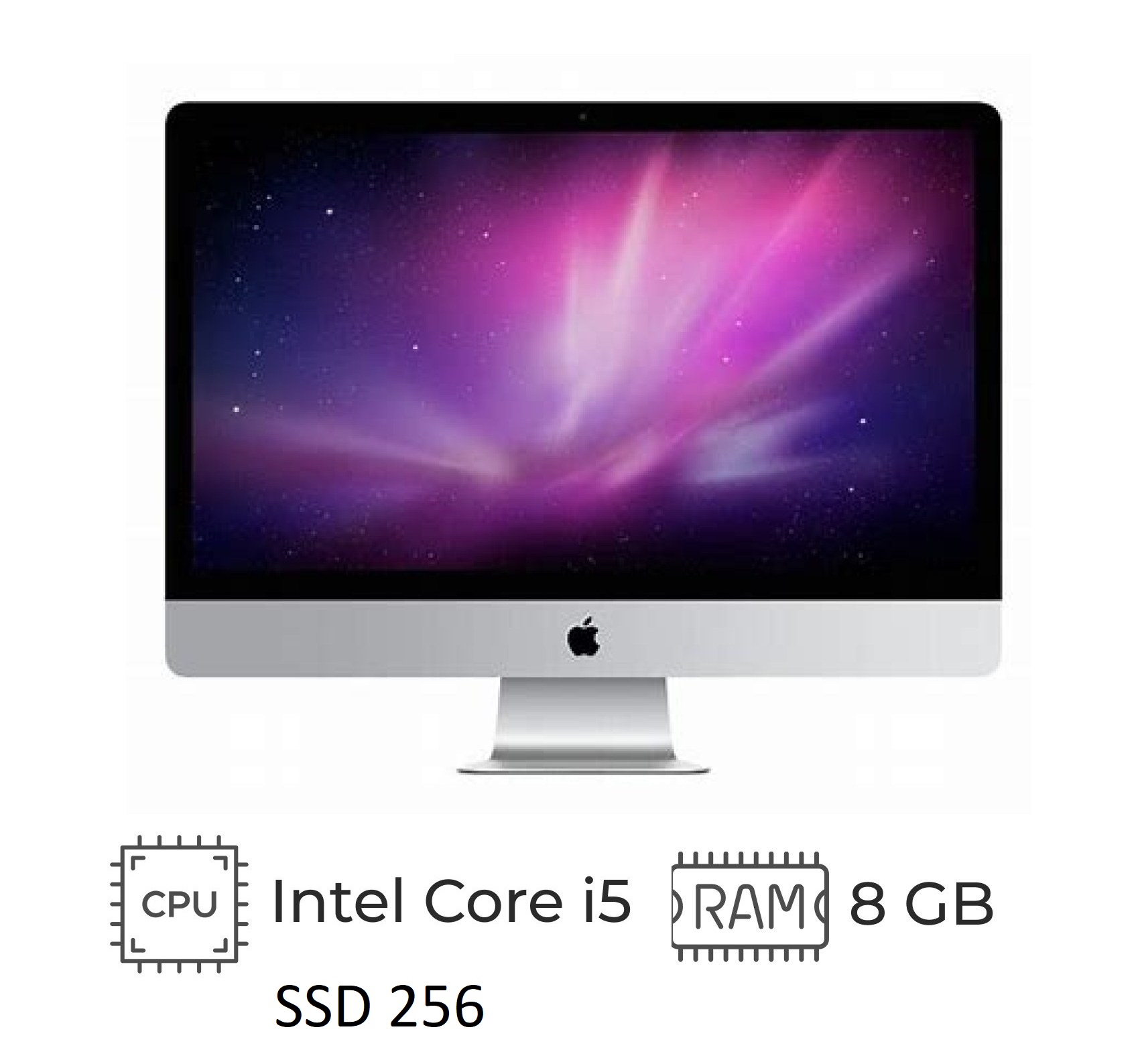 آل این وان استوک اپل مدل A1418 پردازنده I5 با حافظه256 اس اس دی و نمایشگر 22 اینچی (گلس اصلی)